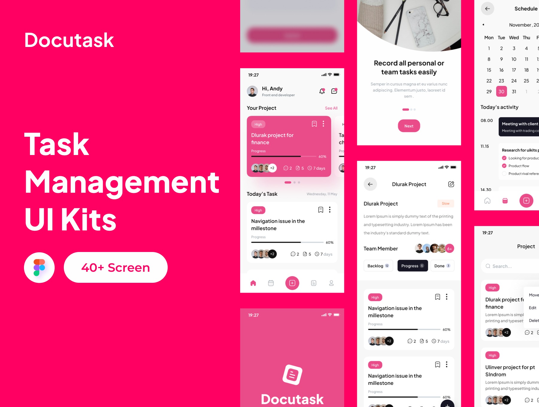 Docutask - Task Management Apps UI Kits