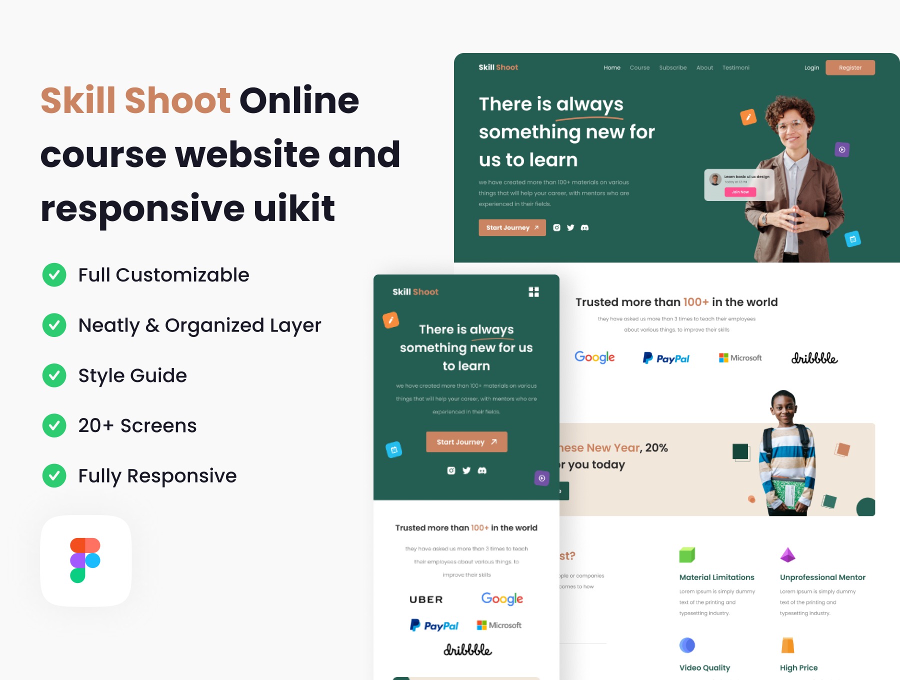 Skill Shoot - Online course website and responsive uikit