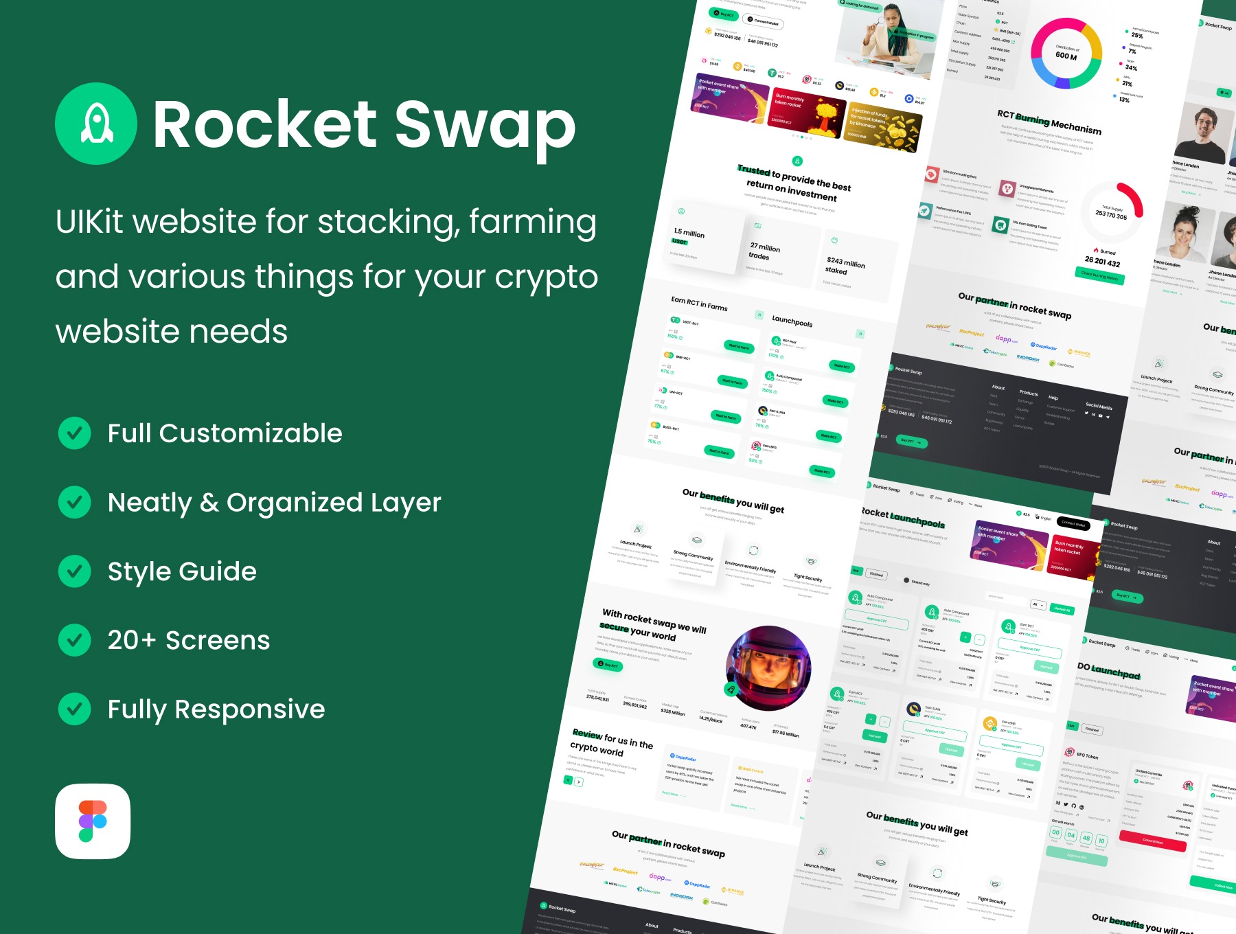 Rocket Swap - UIKit website for stacking and farming