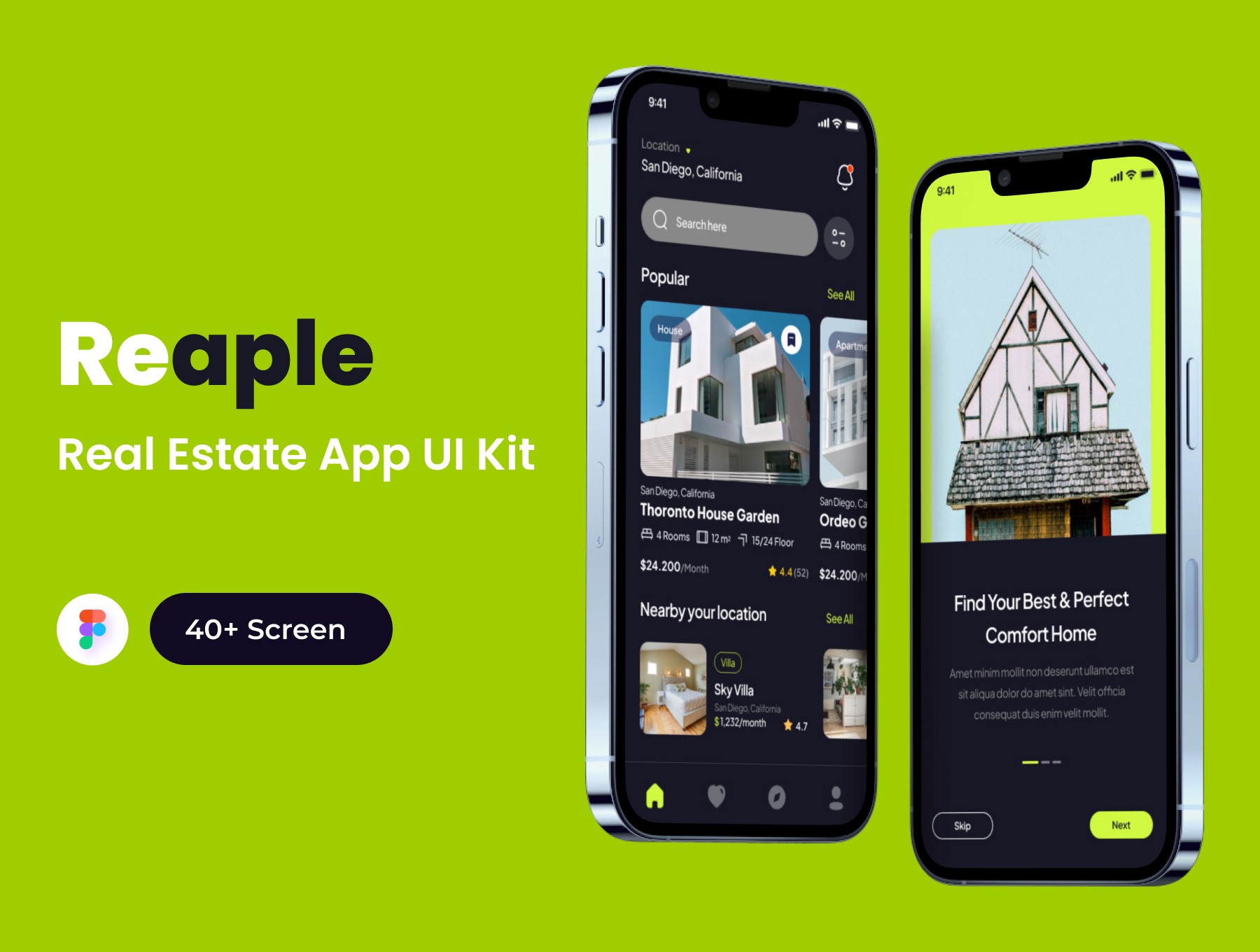 Reaple - Real Estate App UI Kit