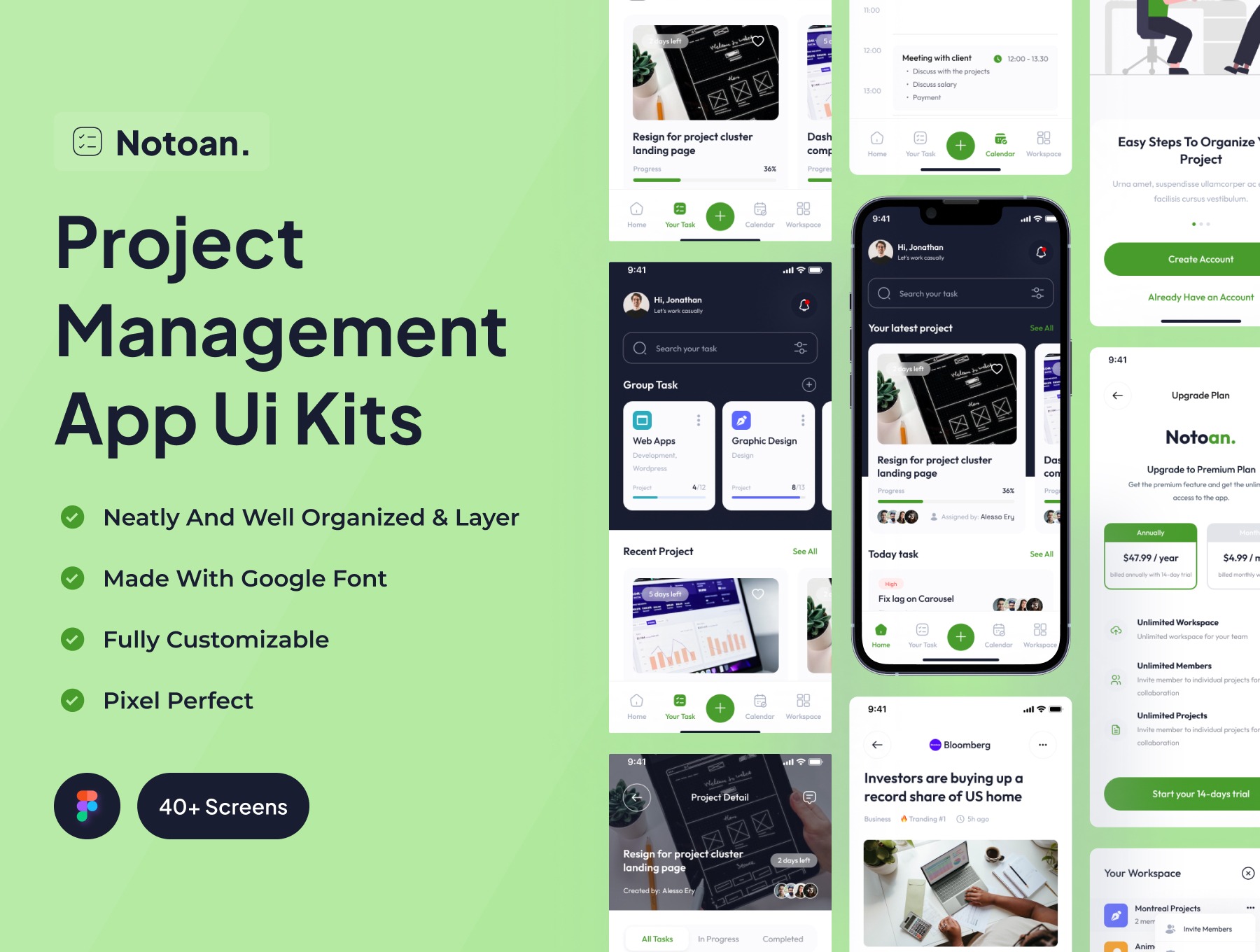 Notoan - Project Management App Ui Kits