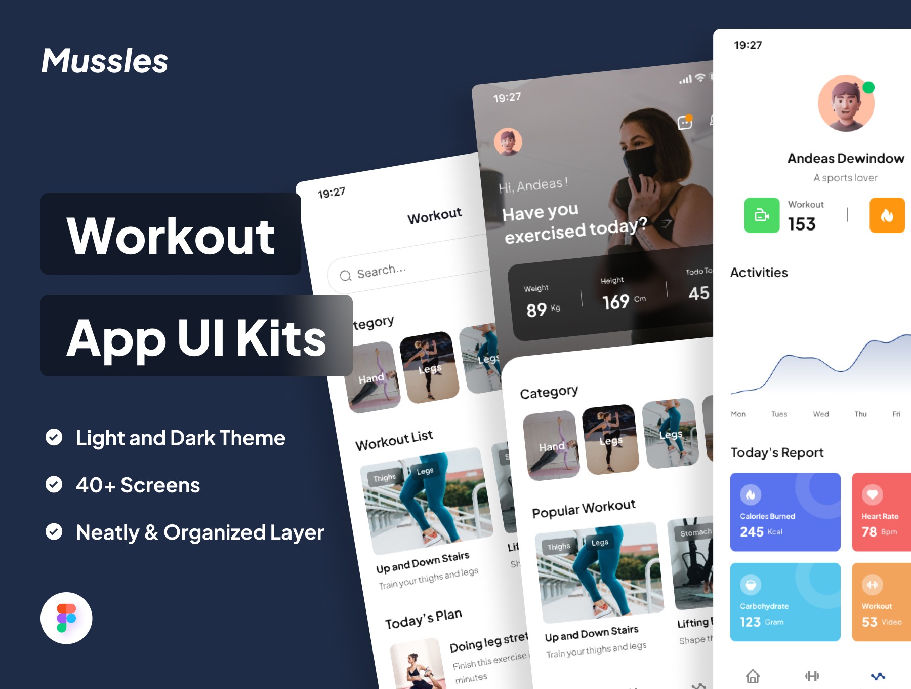 Mussles - Workout Apps UI Kits