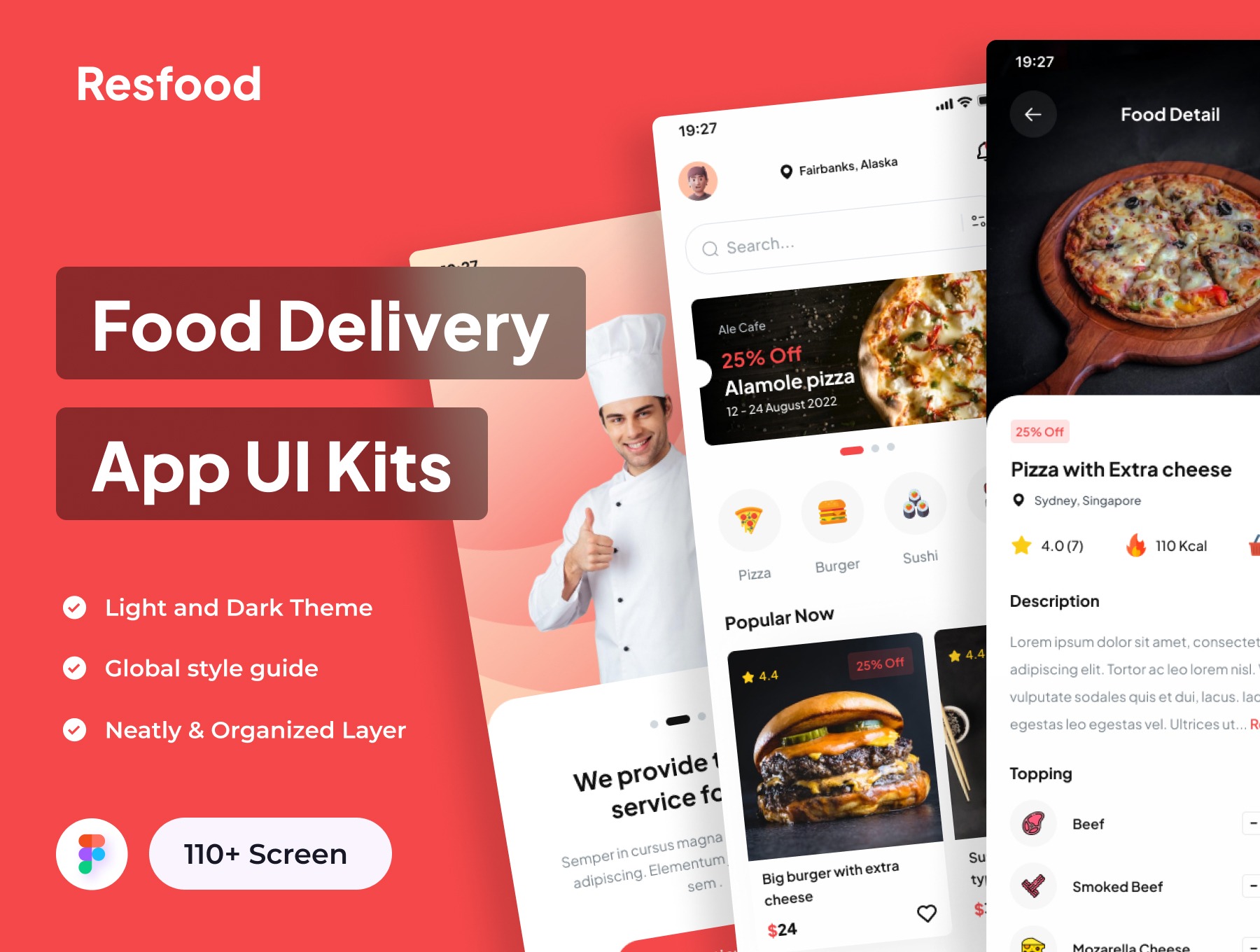 Resfood - Food Delivery App UI Kits