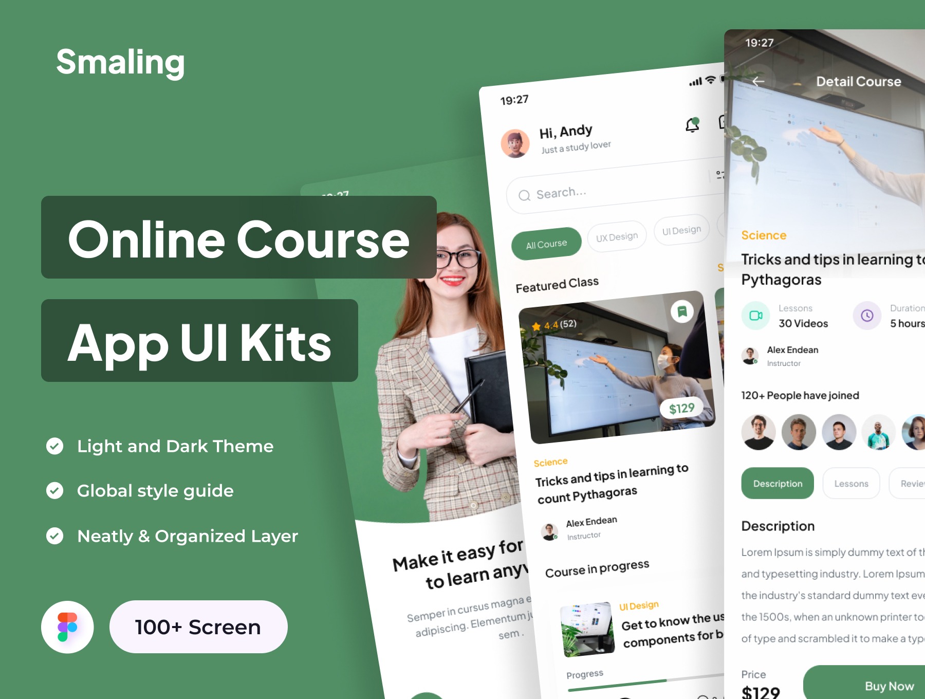 Smaling - Course App UI Kits