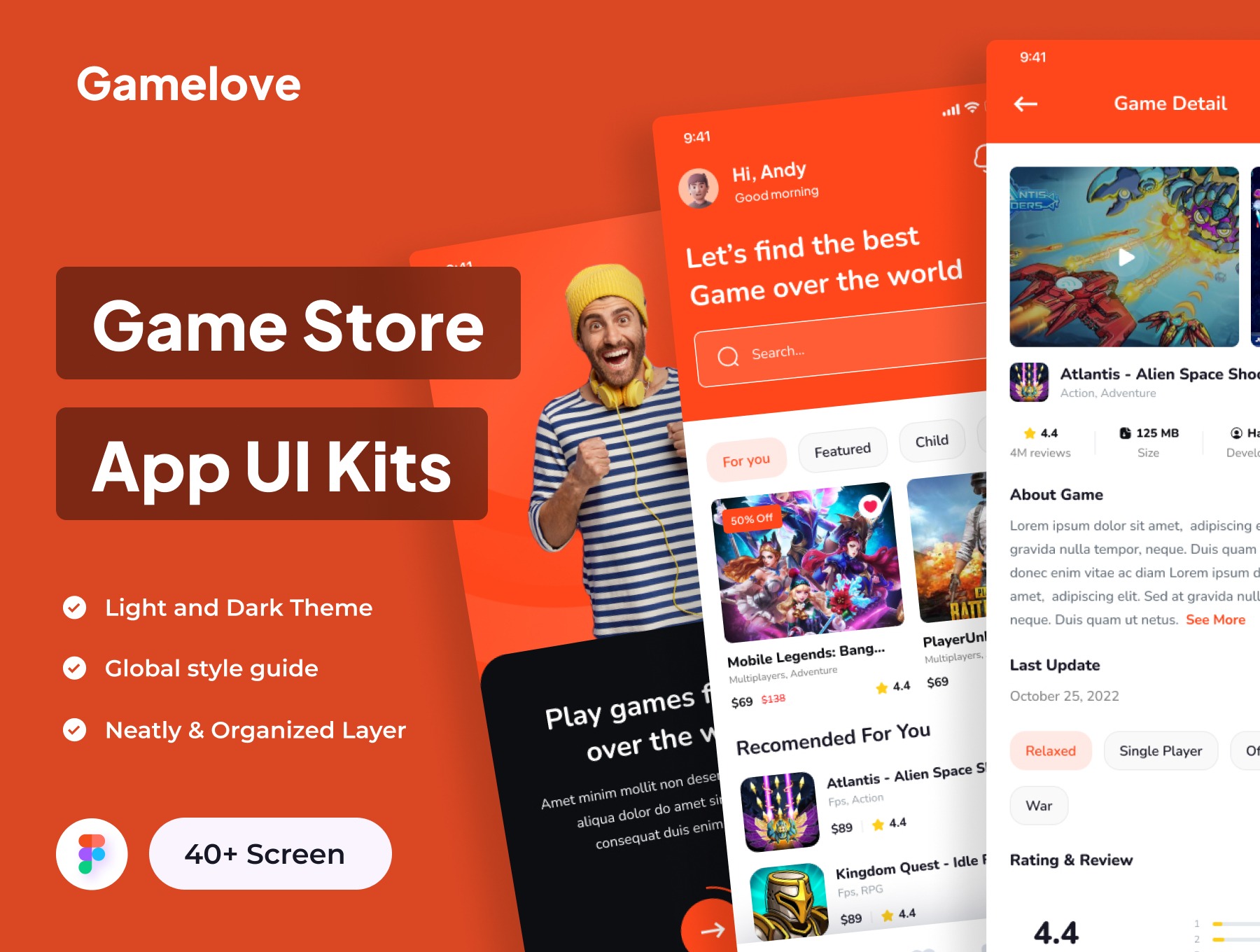 Gamelove - Game Store Apps UI Kits