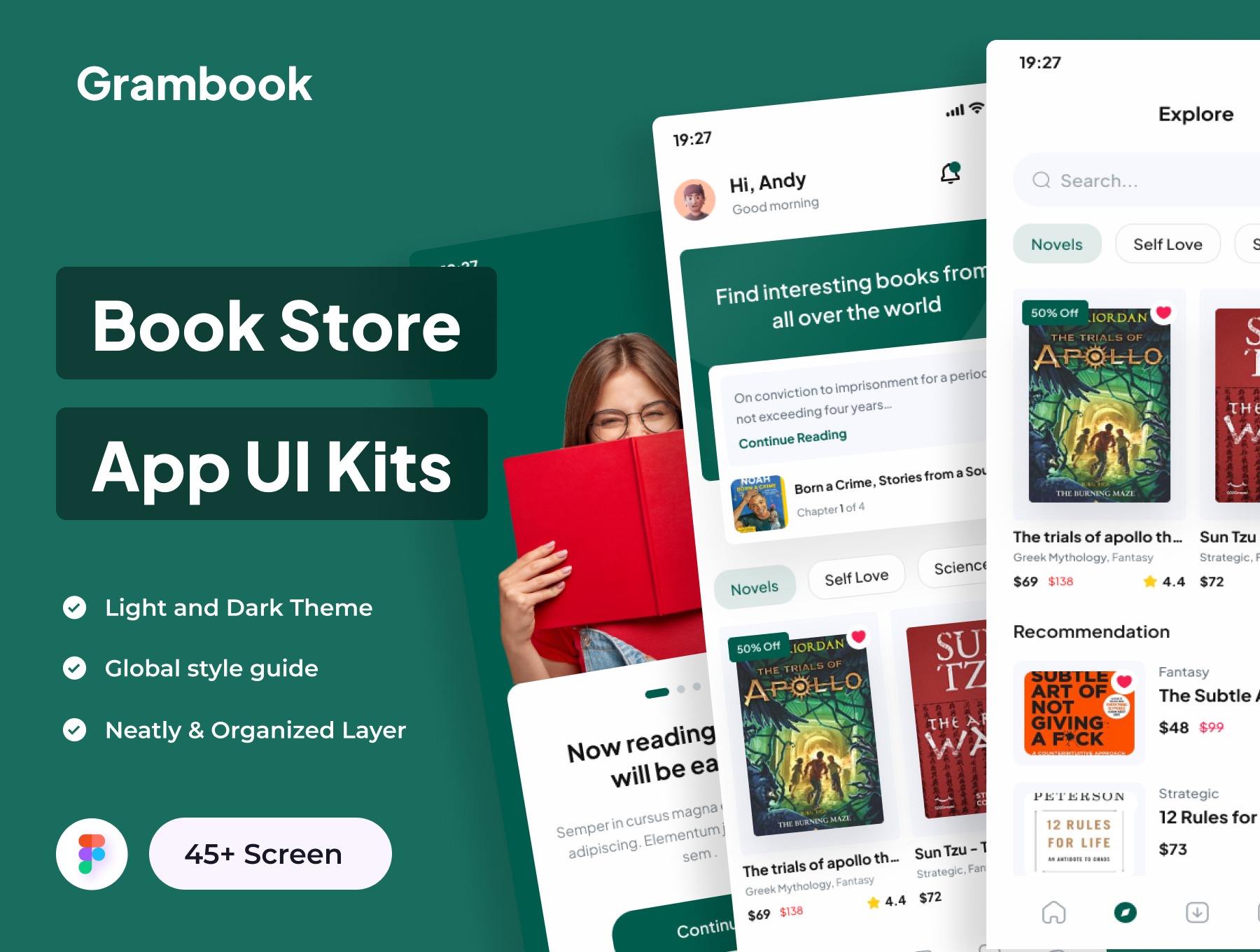 Grambook - Book Store Apps UI Kits