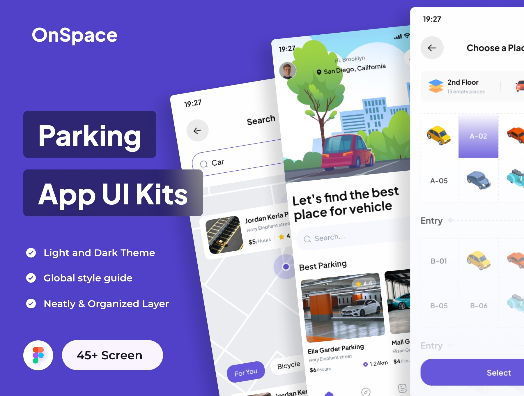 OneSpace - Parking Apps UI Kits