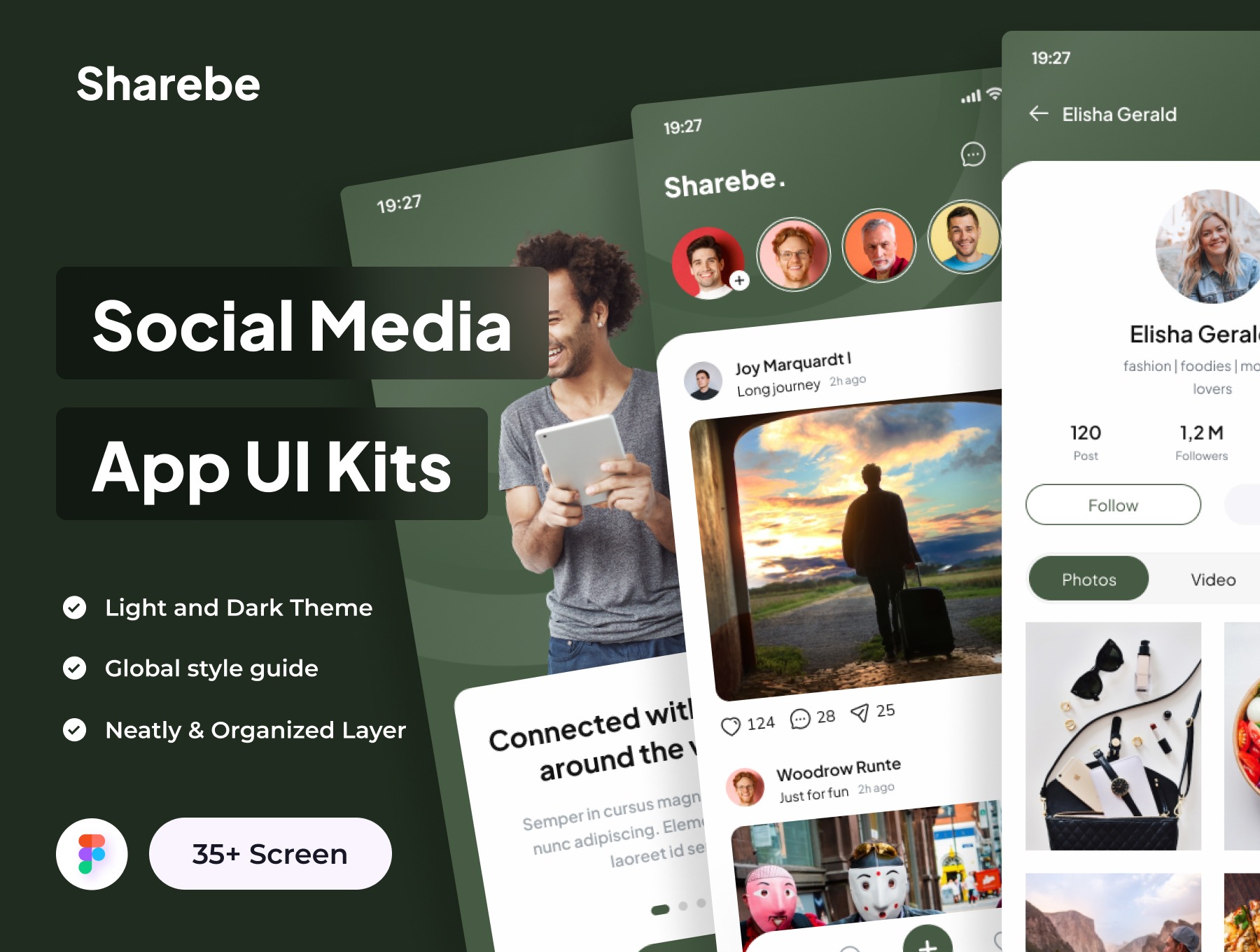 Sharebe - Social Media App UI Kits