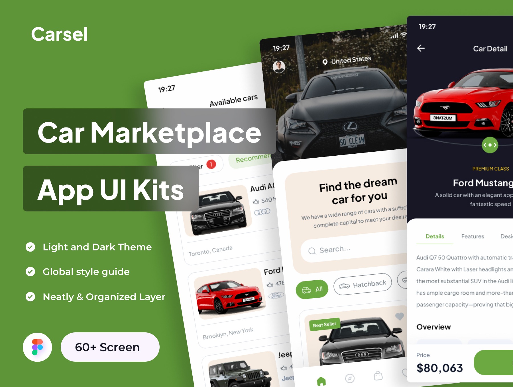 Carsel - Car Marketplace App UI Kits