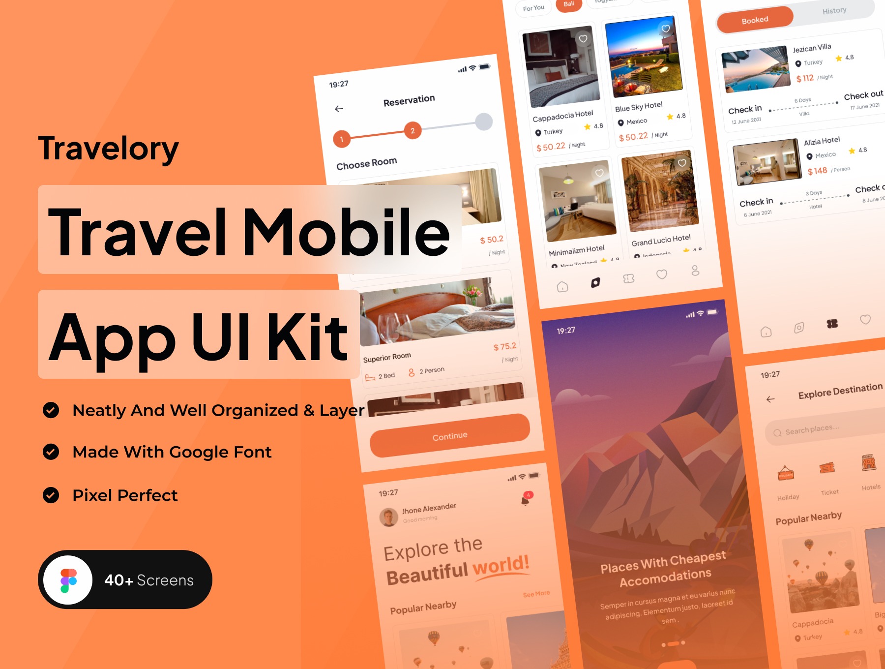 Travelory - Travel Mobile App UI Kit